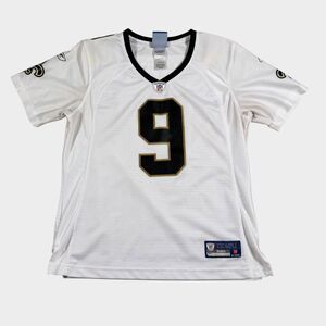 Drew Brees New Orleans Saints Reebok NFL Jersey Womens Medium White 9 Vintage